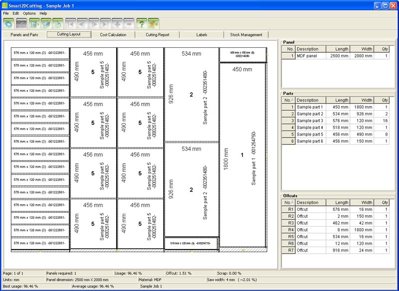 Smart2DCutting screenshot Smart2DCutting screenshot